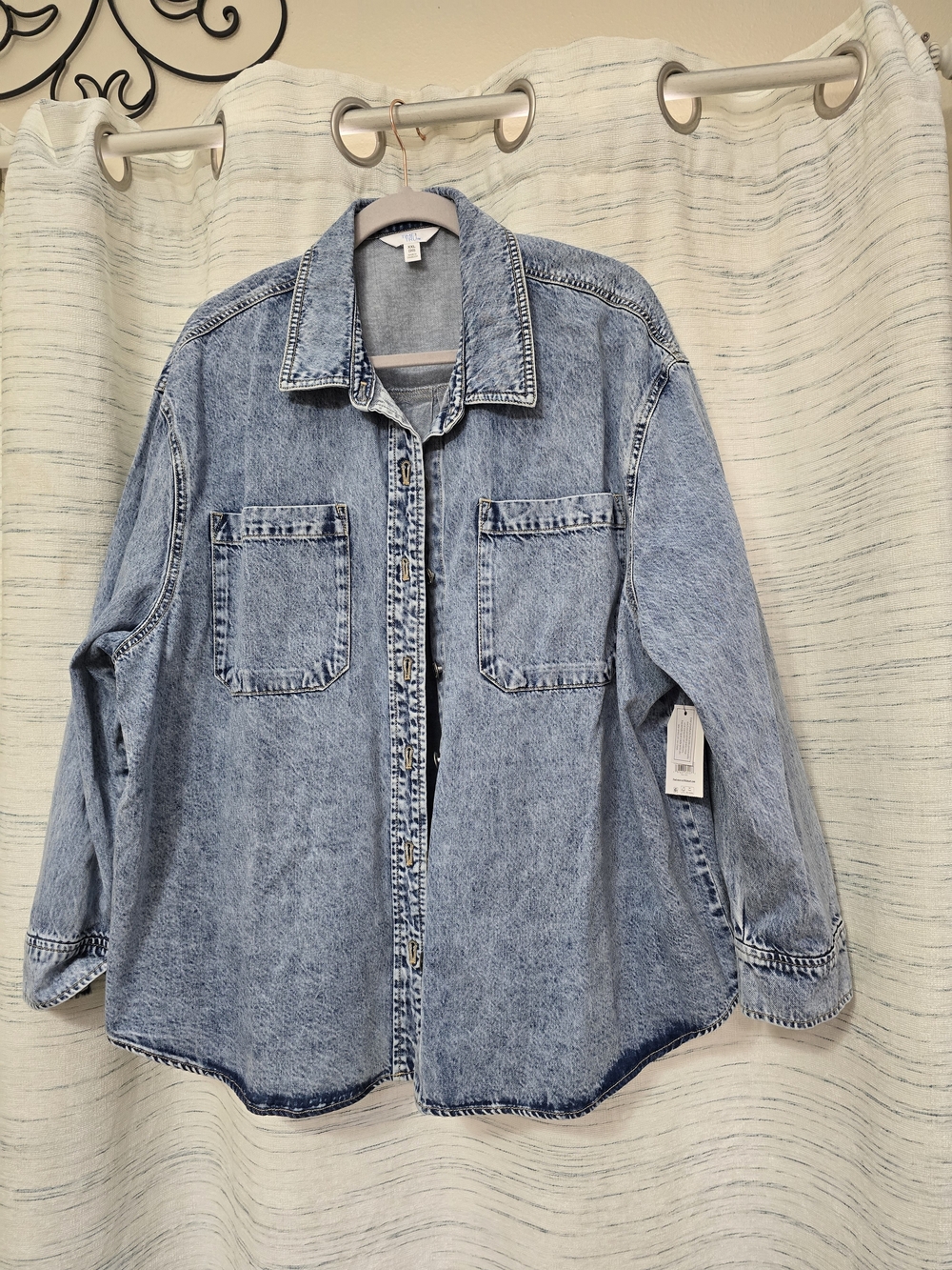 Time and Tru Light Blue Washed Denim Jacket